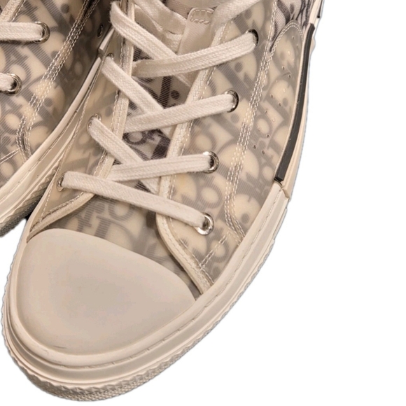 DIOR B23 League High-Top Sneaker White and Black Dior Canvas US Size 12 EU 45 - Picture 4 of 16